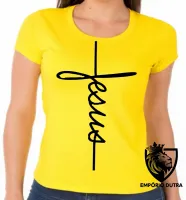 Baby look blusa Feminina Jesus Jesus Cristo DEUS crucifixo cruz - Foto 6