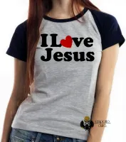 Baby look blusa Feminina Jesus Cristo DEUS i love you coração - Foto 6