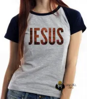 Baby look blusa Feminina Jesus Cristo DEUS madeira YESHUA - Foto 6