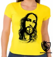 Baby look blusa Feminina Jesus Cristo DEUS verdadeiro salvador - Foto 5