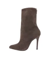 Ankle Boot Média Aisha Camurça Brown com Numeração Especial em Promoção