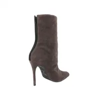 Ankle Boot Média Aisha Camurça Brown com Numeração Especial em Promoção - Foto 2