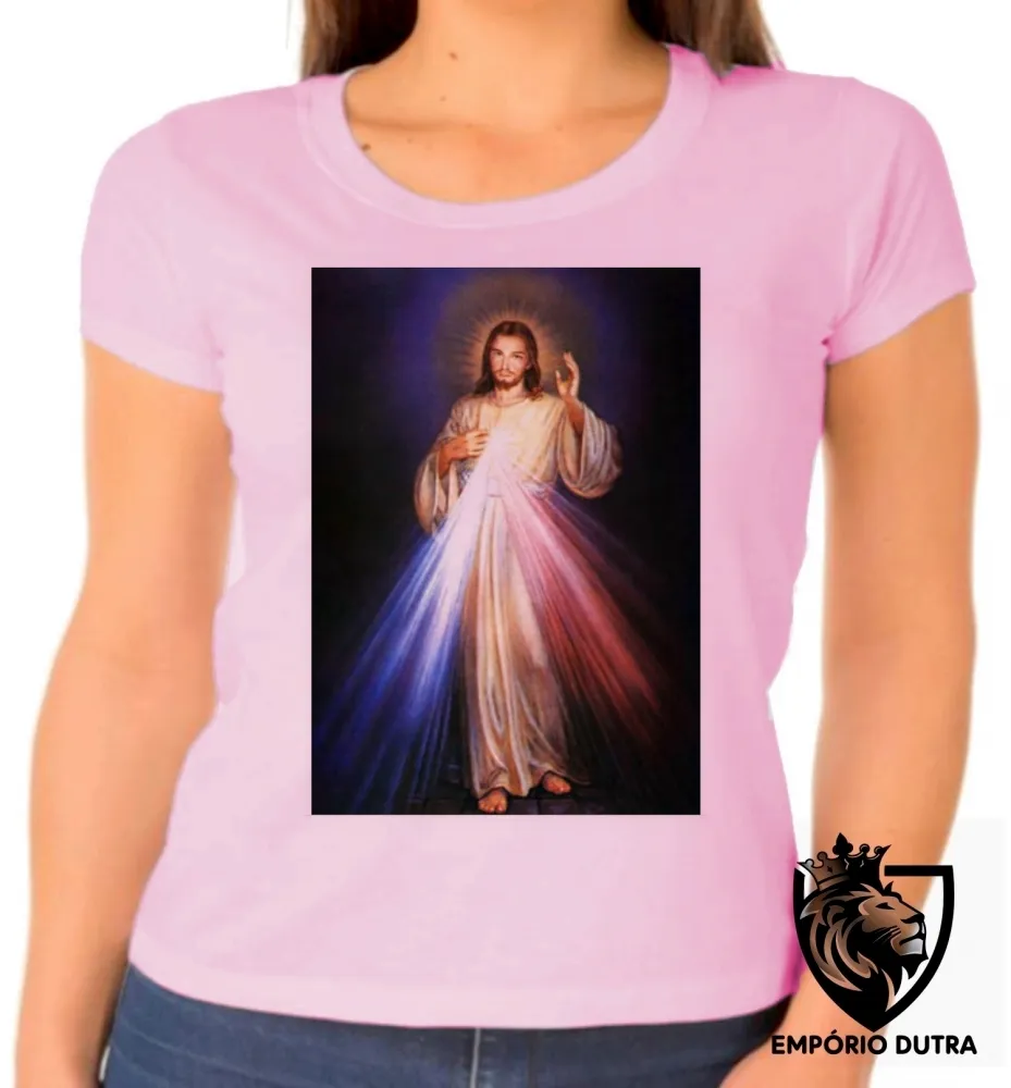 Baby look blusa Feminina Jesus Cristo Sagrado coração DEUS Imagem