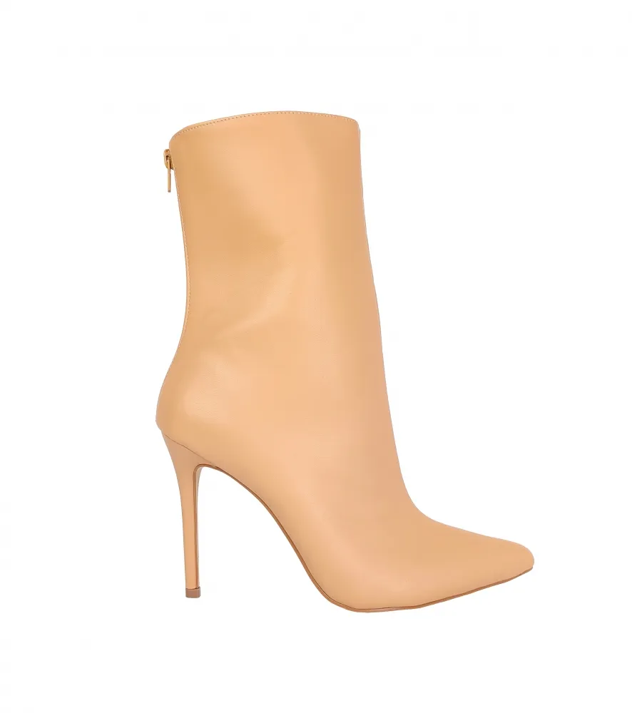 Ankle Boot Média Aisha Camel  com Numeração Especial em Promoção Imagem