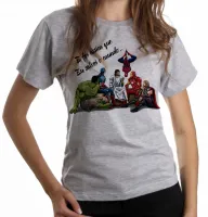 Baby look blusa Feminina Jesus foi assim que eu salvei o mundo vingadores - Foto 4