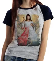 Baby look blusa Feminina Jesus meu guia - Foto 2