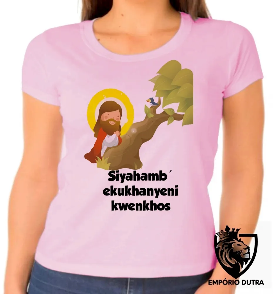 Baby look blusa Feminina Jesus Cristo siyahamba Imagem