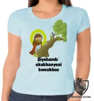 Baby look blusa Feminina Jesus Cristo siyahamba - Foto 6