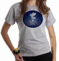 Baby look blusa Feminina Pomba da paz espirita Jesus amor Kardec - Foto 5
