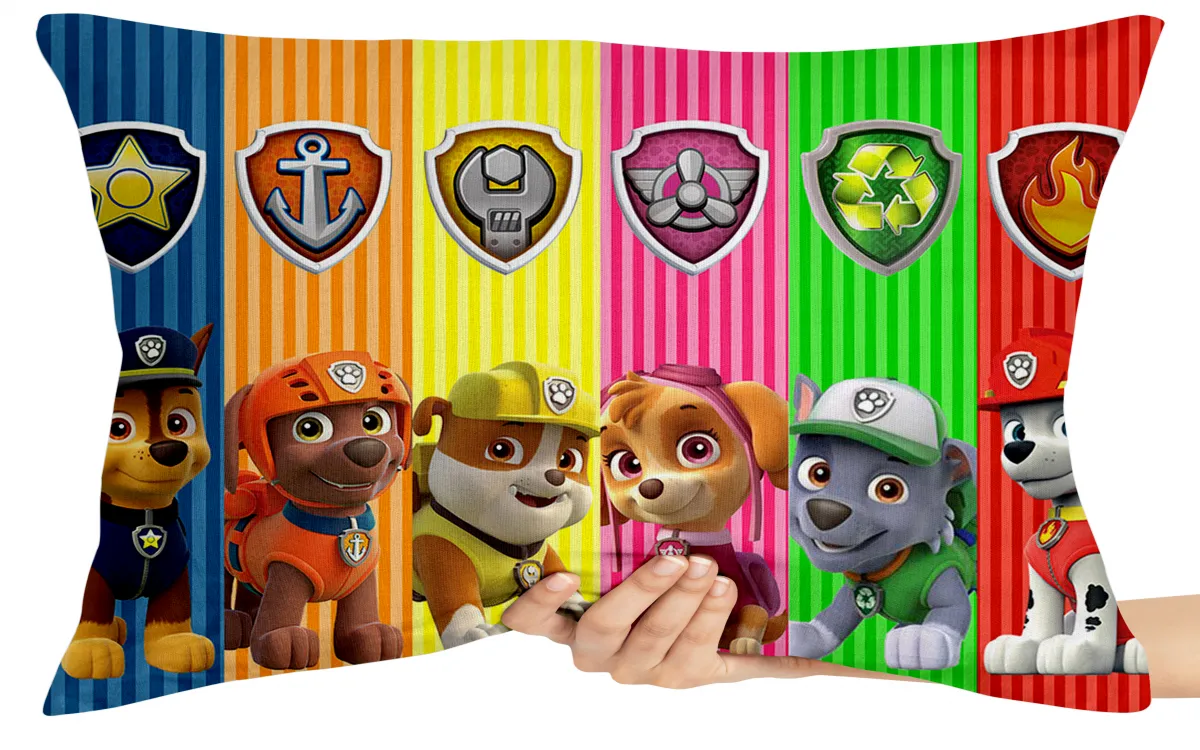 Capa de Almofada ou Travesseiro Patrulha Canina personagens Imagem