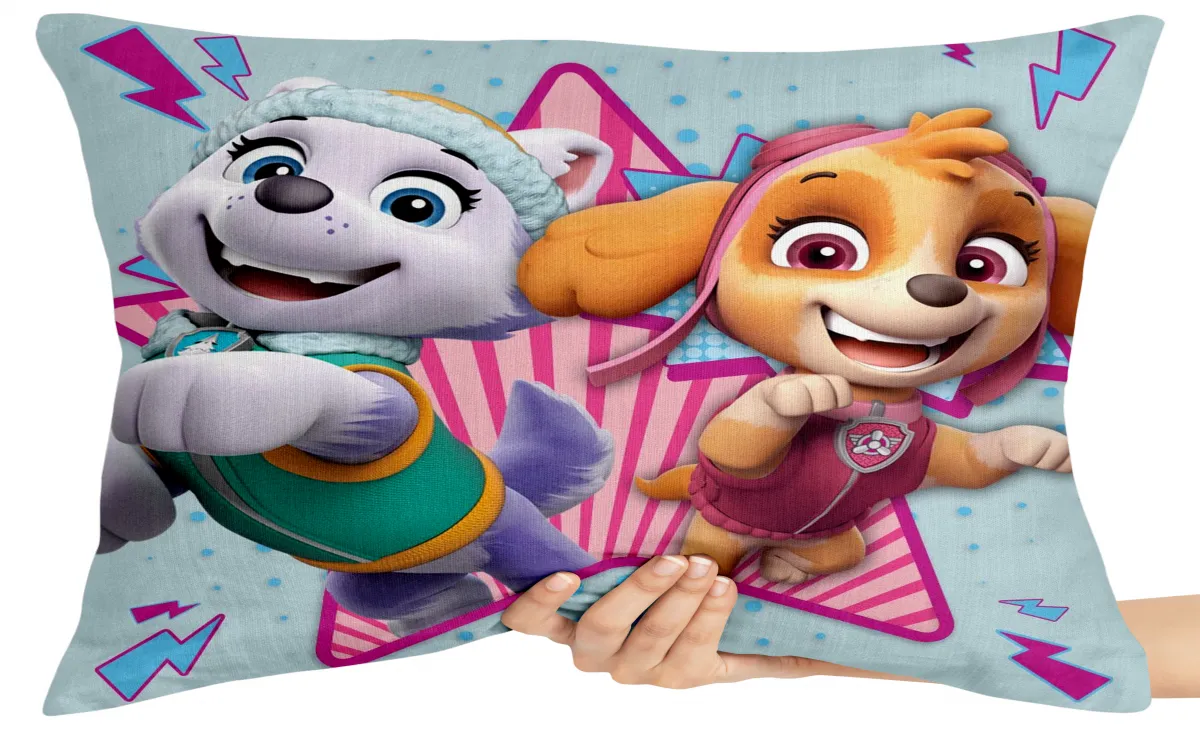 Capa de Almofada ou Travesseiro Patrulha Canina Skye Everest correndo Imagem
