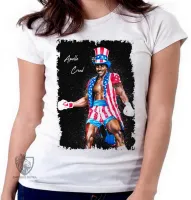 Baby look blusa Feminina Apollo Creed Rocky Balboa - Foto 2