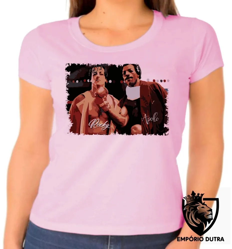 Baby look blusa Feminina Apollo creed Rocky balboa boxe
