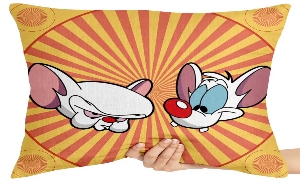 Capa de Almofada ou Travesseiro Pink e o Cérebro cabeças Imagem