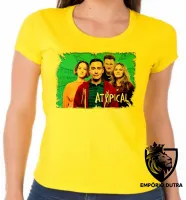 Baby look blusa Feminina Atypical seriado serie personagens - Foto 5