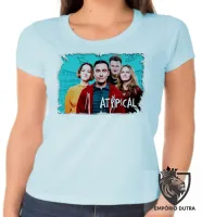 Baby look blusa Feminina Atypical seriado serie personagens - Foto 6