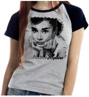 Baby look blusa Feminina Audrey Hepburn atriz america - Foto 2