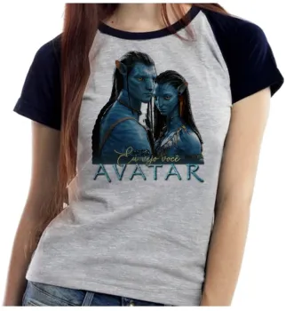 Baby look blusa Feminina Avatar eu vejo você - Foto 2