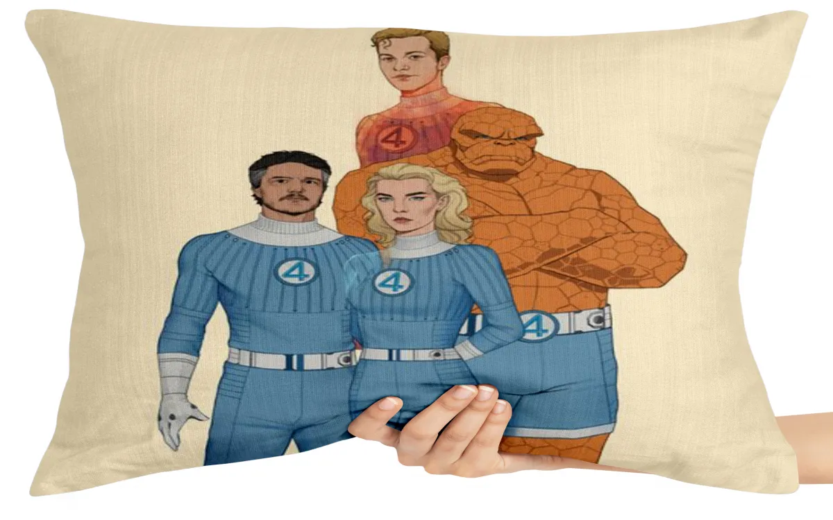 Capa de Almofada ou Travesseiro Quarteto Fantástico 2024 Imagem