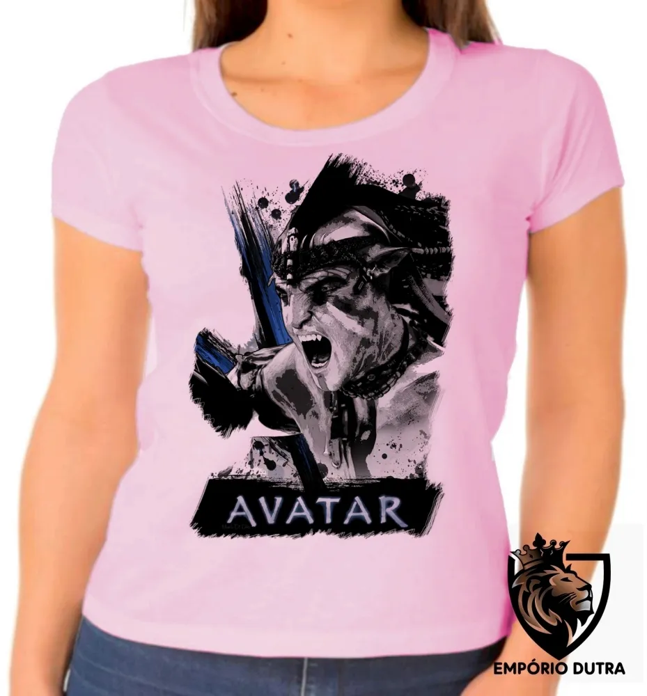 Baby look blusa Feminina Avatar Jake Sully filme cinema Imagem