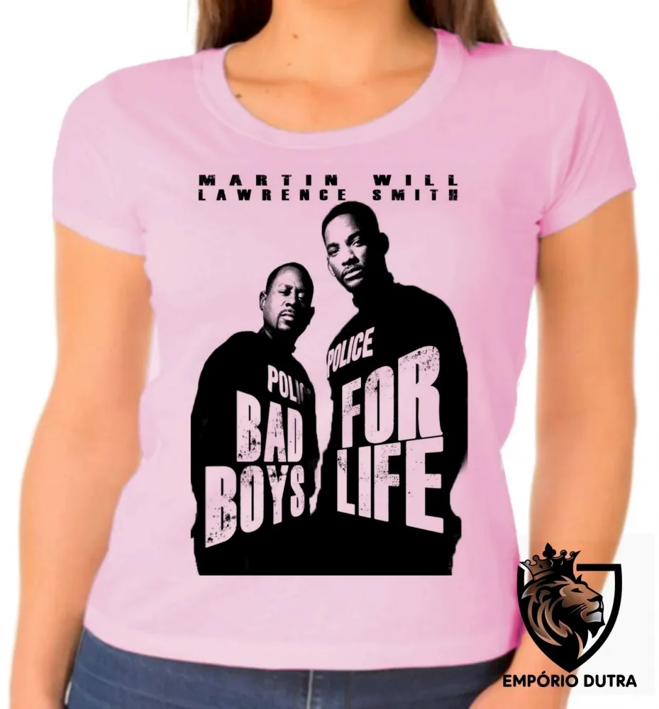 Baby look blusa Feminina Bad Boys will smith