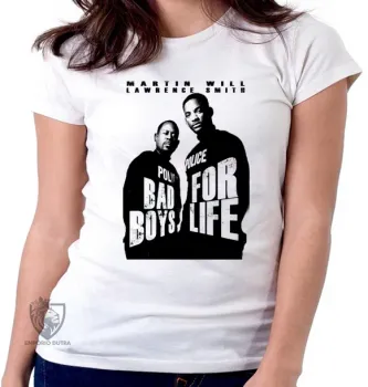 Baby look blusa Feminina Bad Boys will smith - Foto 2