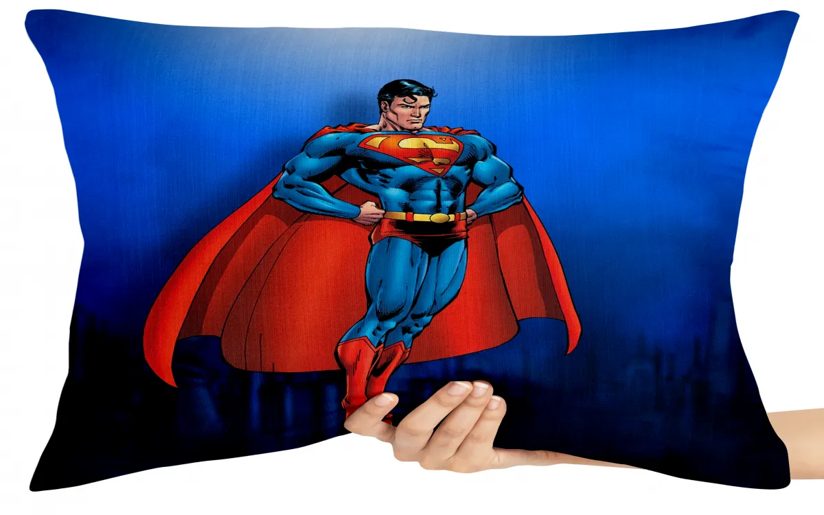 Capa de Almofada ou Travesseiro Superman desenho voando