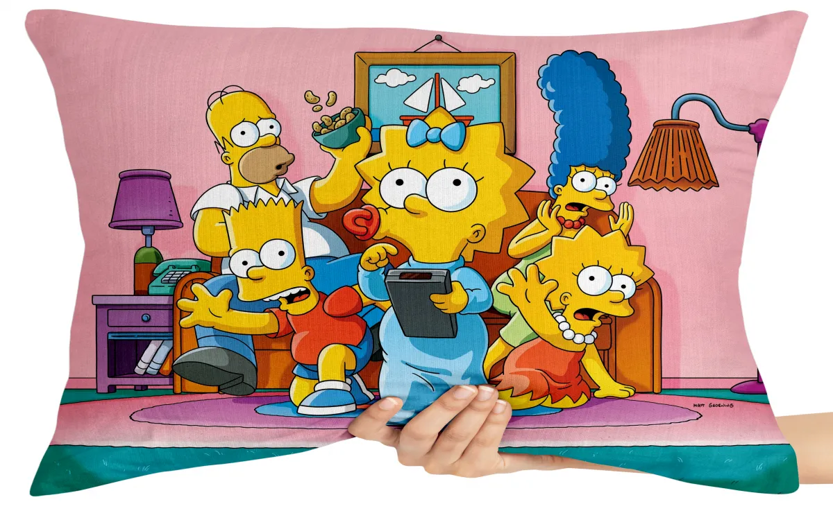 Capa de Almofada ou Travesseiro The Simpsons Meg controle Imagem