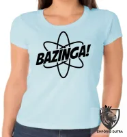 Baby look blusa Feminina Bazinga átomo big bang theory - Foto 6