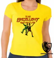 Baby look blusa Feminina Bill and Ted filme antigo - Foto 3