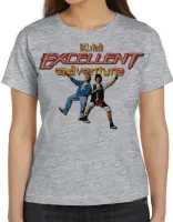 Baby look blusa Feminina Bill and Ted filme antigo - Foto 5