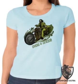 Baby look blusa Feminina boris animal mib homens preto - Foto 2