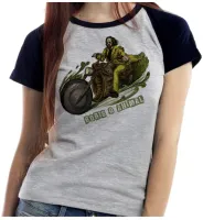 Baby look blusa Feminina boris animal mib homens preto - Foto 4