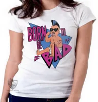 Baby look blusa Feminina Born to be bad schwarzenegger irmãos gêmeos - Foto 3
