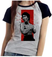 Baby look blusa Feminina Bruce Lee - Foto 5