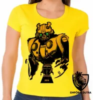Baby look blusa Feminina Bumblebee fusca transformers robo - Foto 2