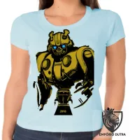 Baby look blusa Feminina Bumblebee fusca transformers robo - Foto 3