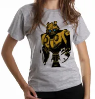 Baby look blusa Feminina Bumblebee fusca transformers robo - Foto 4