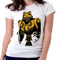 Baby look blusa Feminina Bumblebee fusca transformers robo - Foto 6
