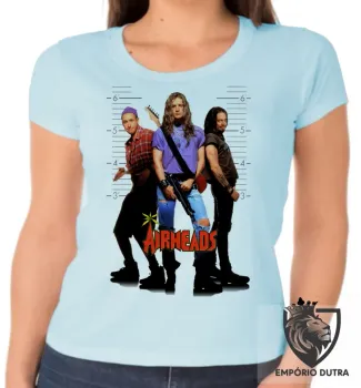Baby look blusa Feminina cabeças de vento filme antigo - Foto 2