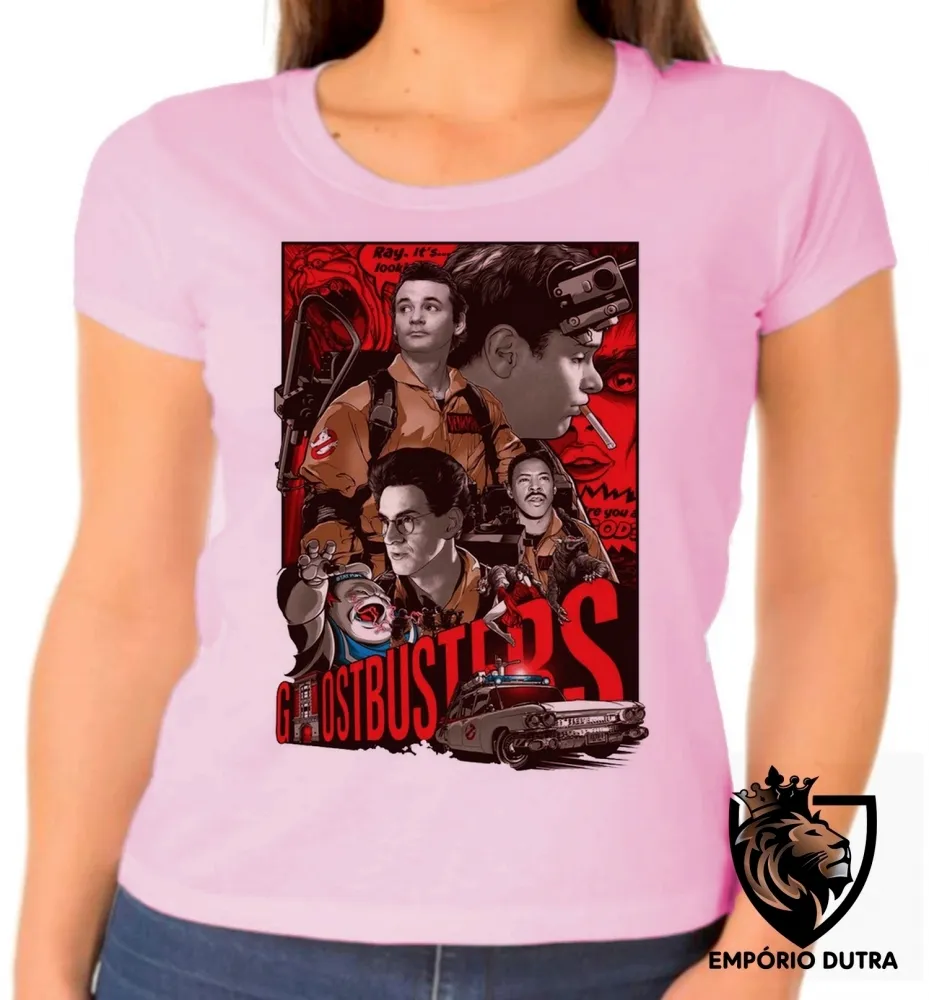 Baby look blusa Feminina Caça Fantasmas post Ghostbusters