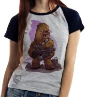 Baby look blusa Feminina Chewbacca desenho - Foto 4