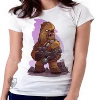 Baby look blusa Feminina Chewbacca desenho - Foto 5