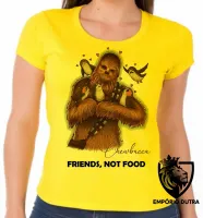 Baby look blusa Feminina Chewbacca friends not food - Foto 3