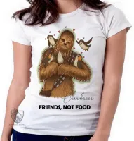 Baby look blusa Feminina Chewbacca friends not food - Foto 5