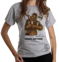 Baby look blusa Feminina Chewbacca friends not food - Foto 6