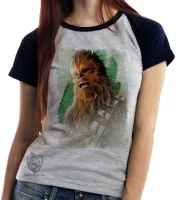 Baby look blusa Feminina Chewbacca gritando - Foto 4