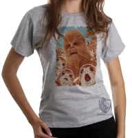Baby look blusa Feminina Chewbacca Porgs - Foto 6