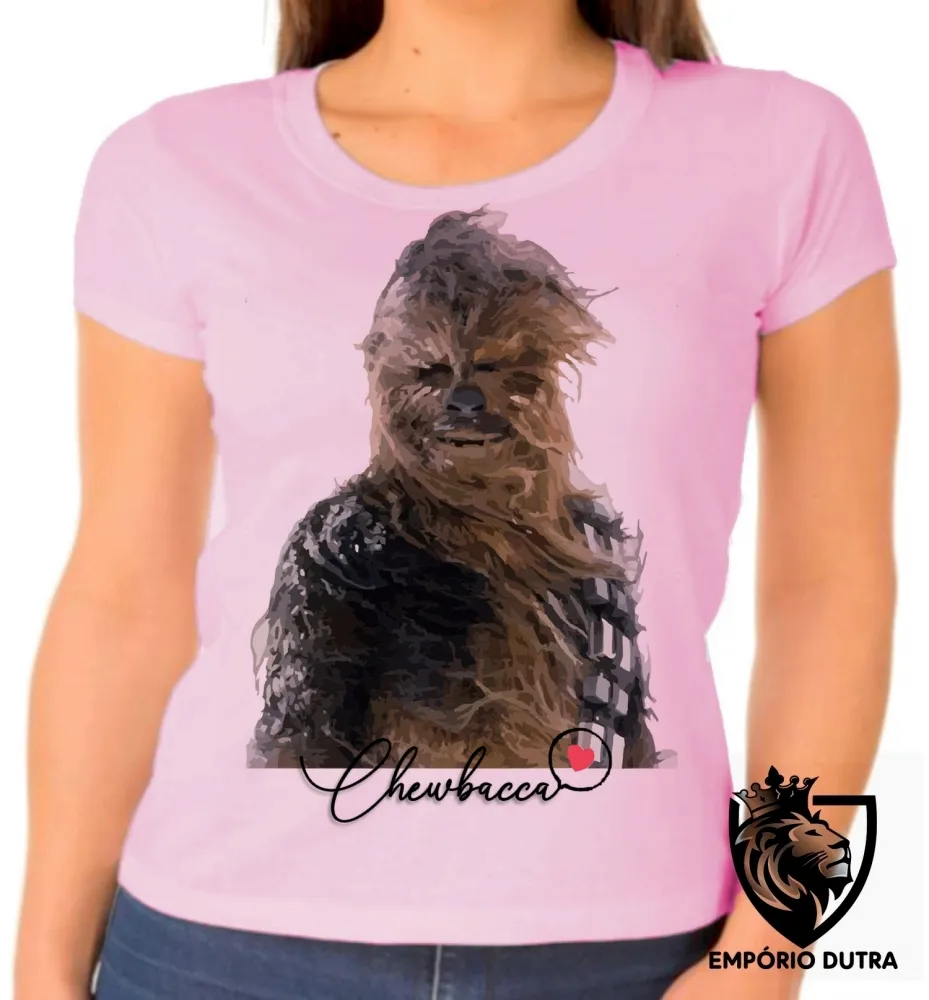 Baby look blusa Feminina Chewbacca vento