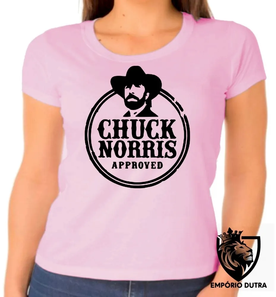 Baby look blusa Feminina chuck norris aproved texas ranger america